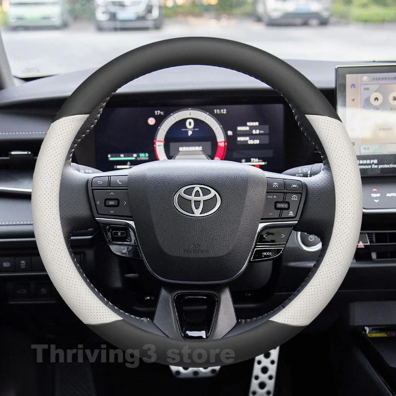 

Leather Car Steering Wheel Cover For Toyota Camry GT-S Concept Hybrid XSE XLE 2005-2026 Auto interior Toyota Camry Accessories