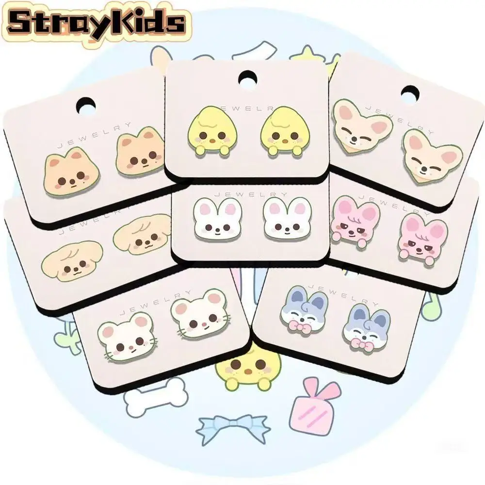 

Kpop Stray Kids SKZOO Наушники Lee Know Hyunjin Felix Симпатичные ювелирные изделия без пирсинга Коллекция болельщиков Must-Have