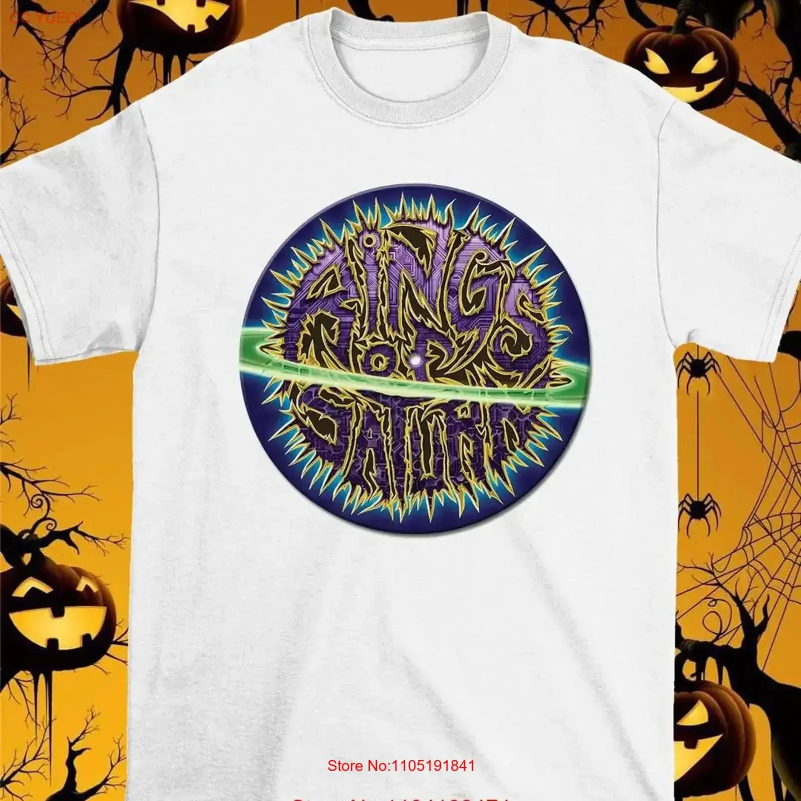 

Футболка Rings of Saturn Band, размеры от S до 4XL, Хэллоуин, TT921, винтажная стираная уличная одежда, дышащая мужская растянутая слегка
