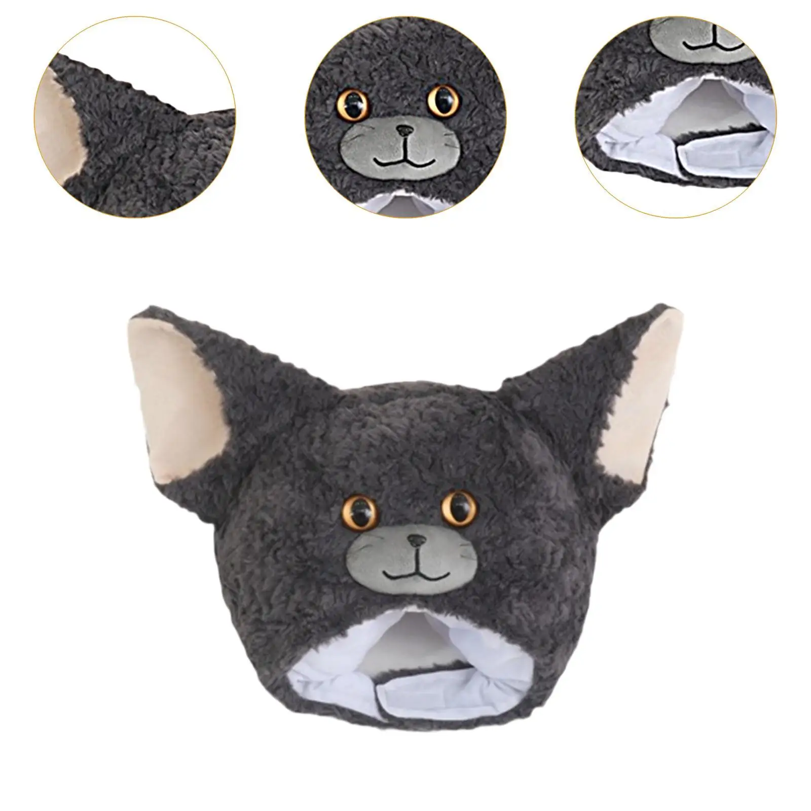 Chapéu encaracolado em forma de gato, adorável decoração, capa de cabeça para performance em palco, papéis, acessório de fantasia, presente de cosplay
