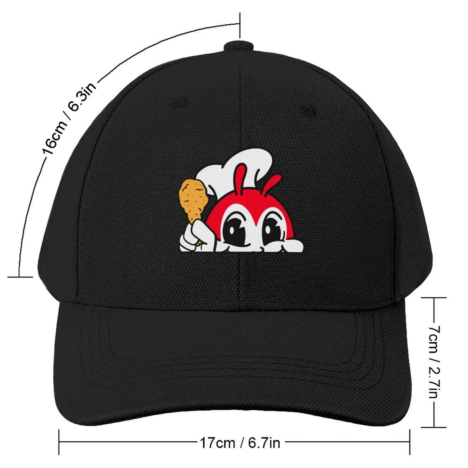 JOLLIBEE PEEKING CUTE CHICKEN JOY FILIPINO STICKER Baseball Cap Rave |-F-| Golf Cap Cosplay Golf Women Men's