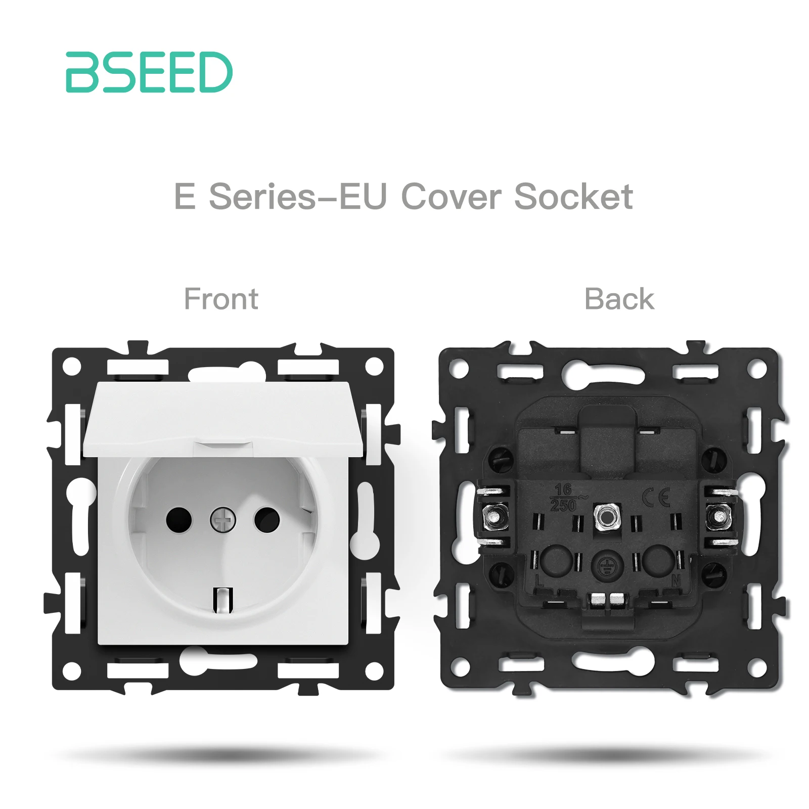 BSEED Zigbee-Schaltmodul ohne Neutralleiter, Smart-Steckdosen, DIY-Kombination, 86mm Glasrahmen, ST TV Cat6 Schlüssel