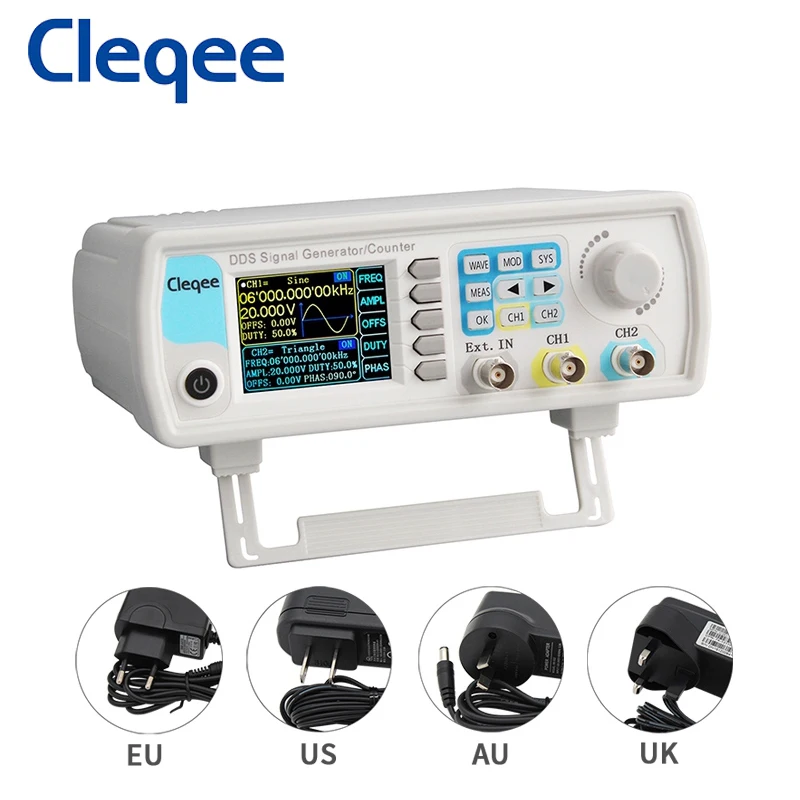 

Cleqee JDS6600-60M 60MHZ Dual-channel Arbitrary Waveform Signal Generator DDS Function Counter Digital Control Frequency Meter