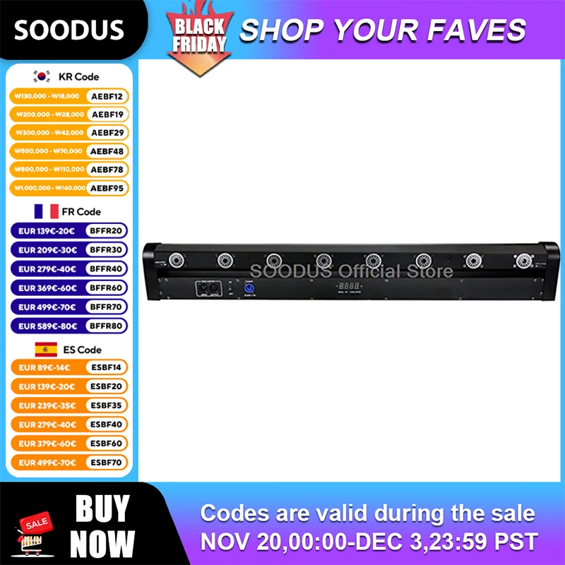 

Light Eight Eye Strobe LED Light Beam Lighting RGB DMX512 Sound Activated For DJ Disco Wedding Decoration Party Stage KTV Disco