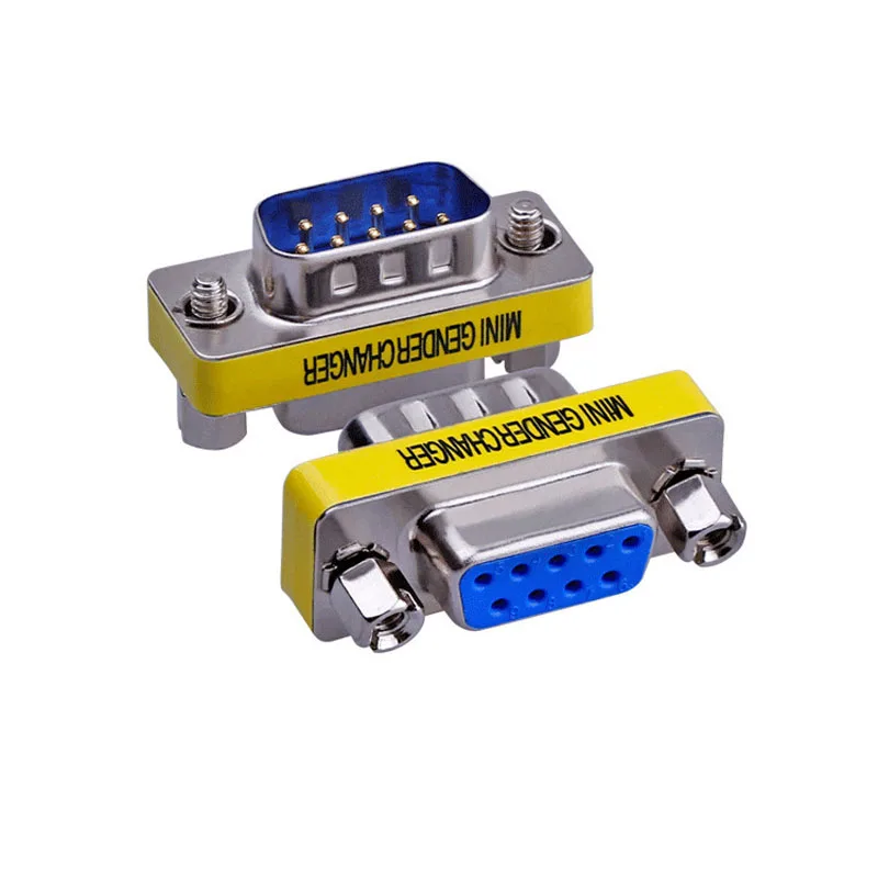 DB9 9Pin Female To Female,Male To Female,Male to Male Gender Changer VGA plug connector Adapter D-Sub RS232 Serial Plug Com