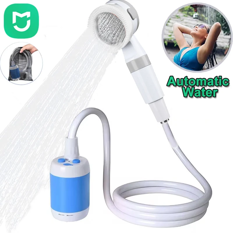 MIJIA Camping Automatic Shower Kit Portable Outdoor Shower Electric Shower Water Bag Travel Bath Camping Survival Gear