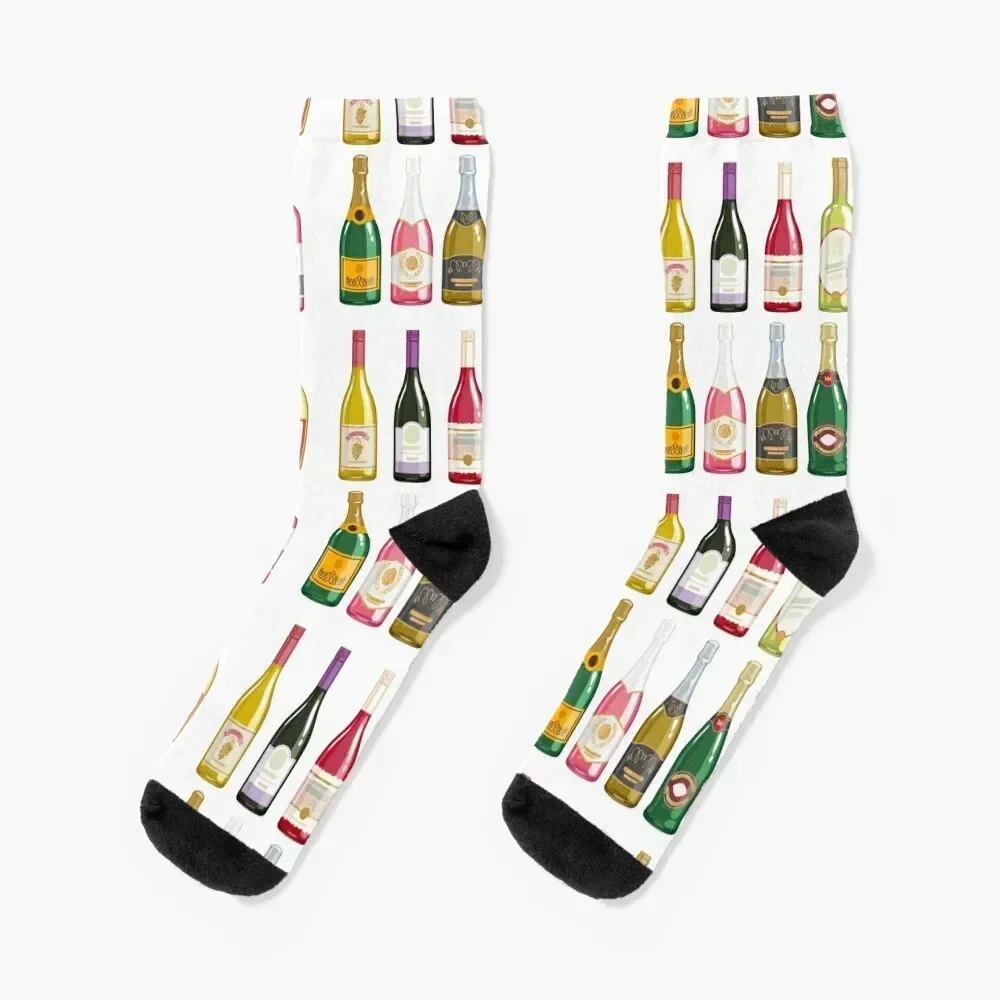 Wine bottles Socks Run Non-slip Men's Socks Luxury Women's