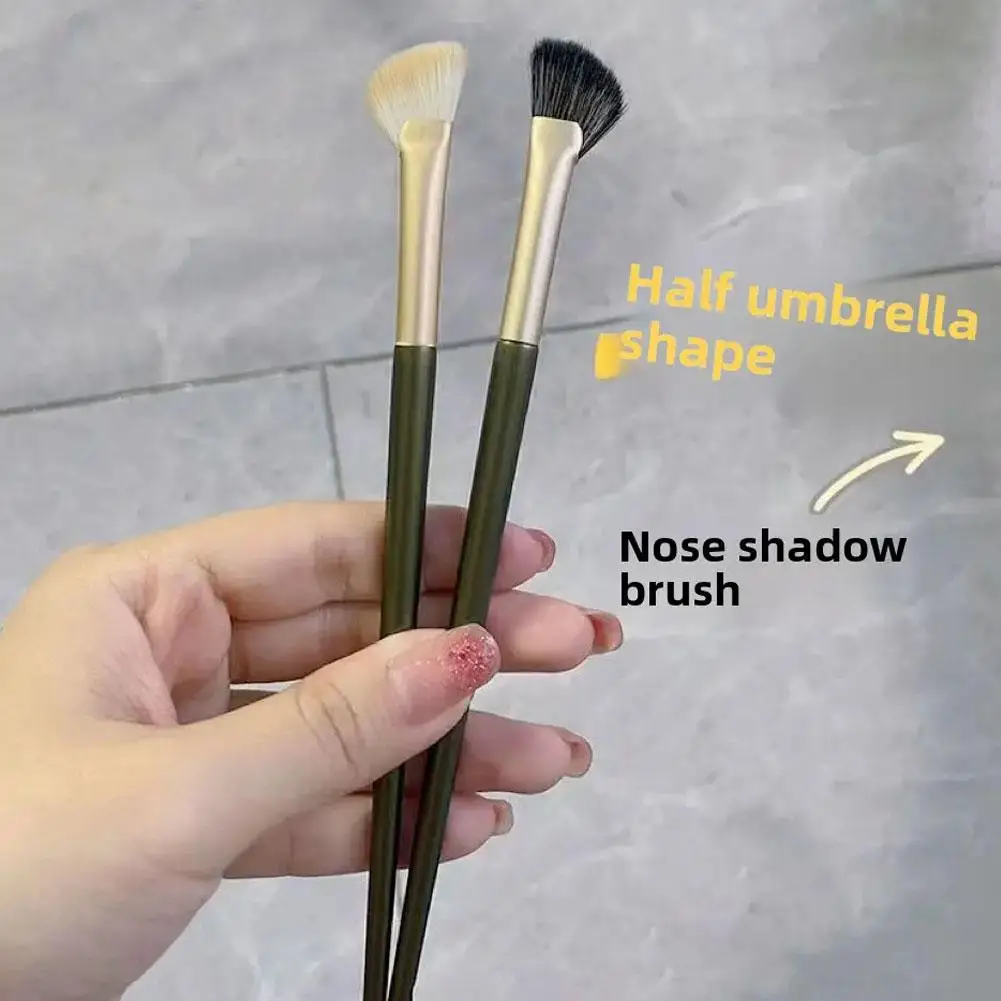 1 pçs nariz sombra escova contorno facial maquiagem escova cabeça macia blush destaque cosméticos coreanos feminino ferramentas de beleza facial