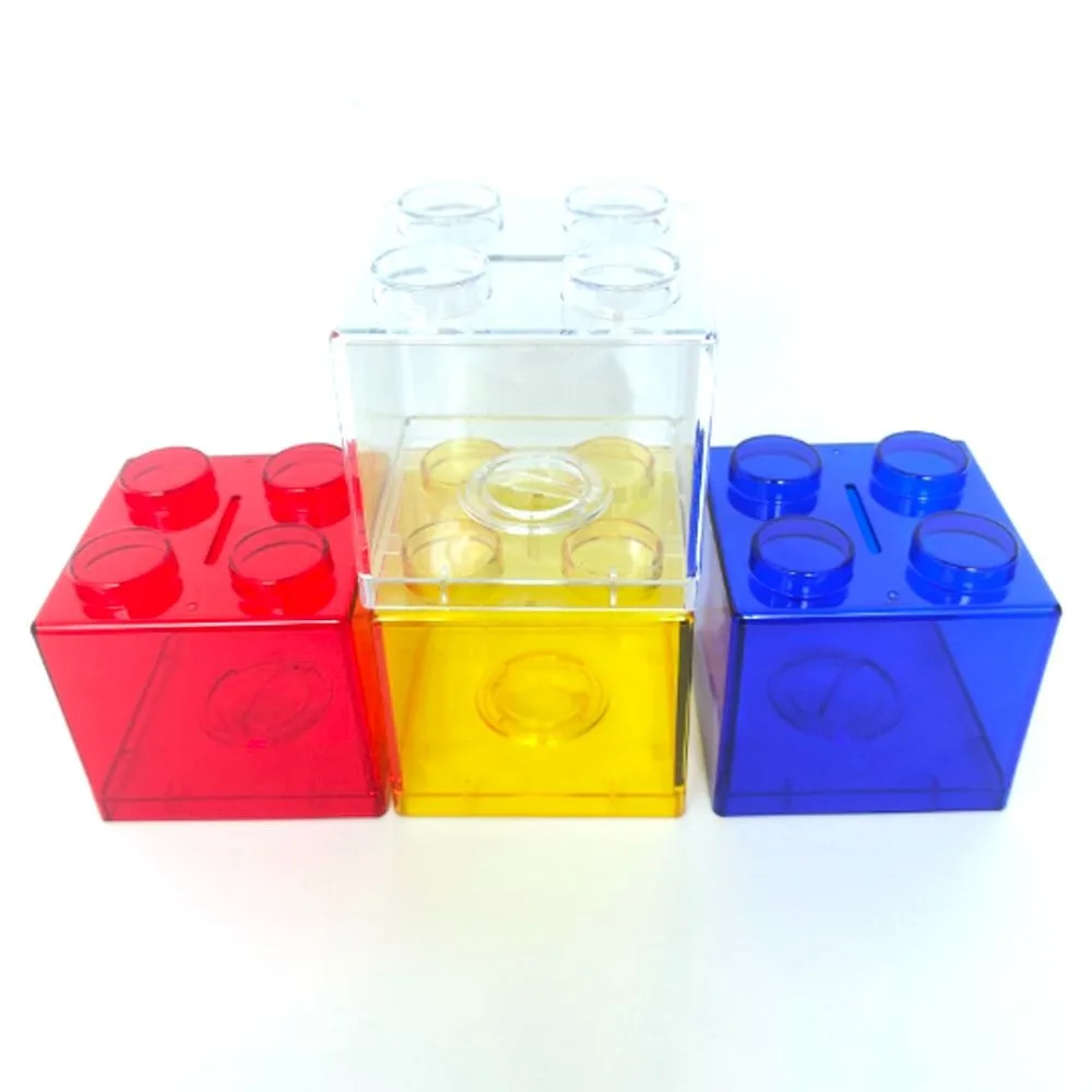 Colorful Cash Funny Piggy Bank Home Decor Toy Gift Boy Girls Money Saving Box Coin Bank Building Block Coin Box Storage Box