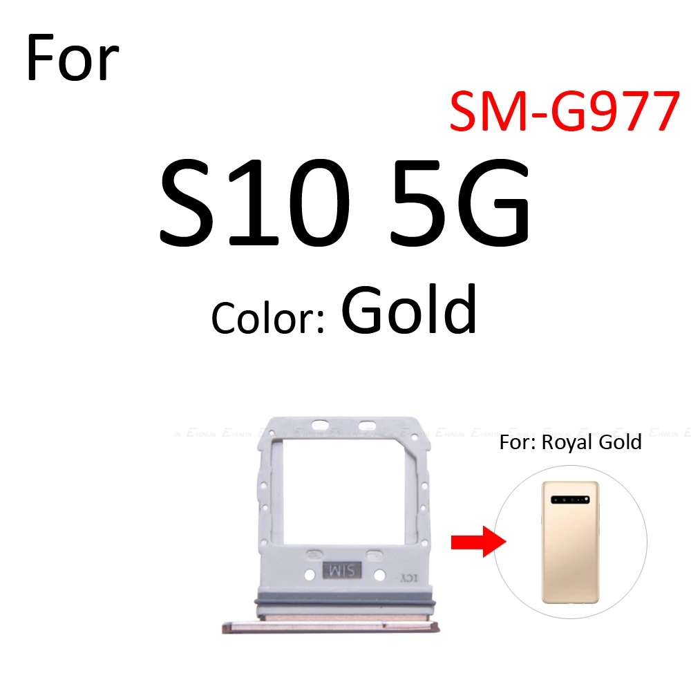 سيم مقبس بطاقة فتحة صينية قارئ حامل موصل مايكرو SD محول الحاويات لسامسونج غالاكسي S10 5G G973 G977 أجزاء #5