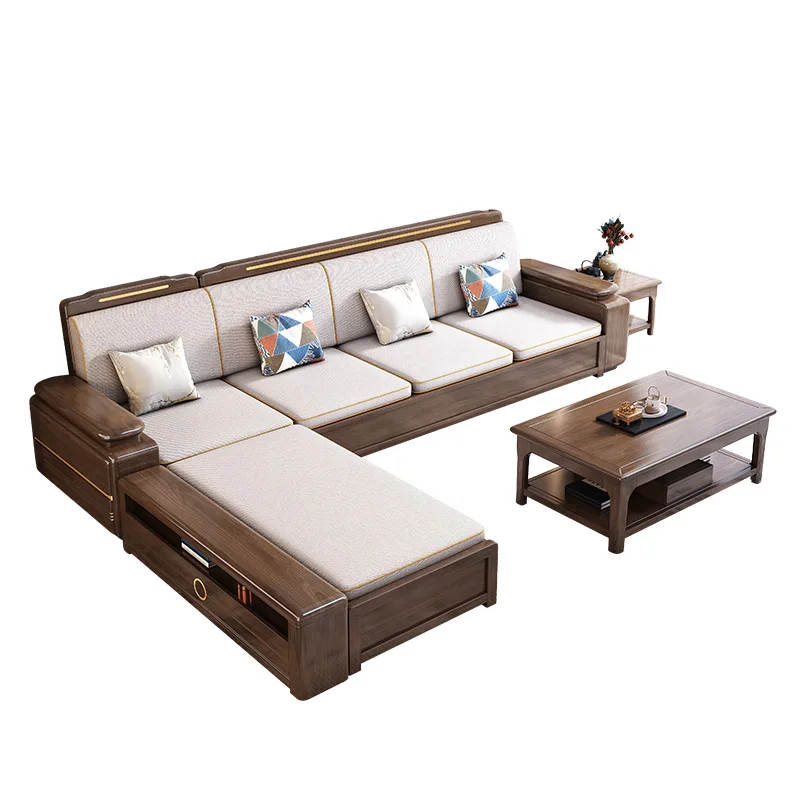 

Walnut all solid wood sofa combination winter and summer dual purpose