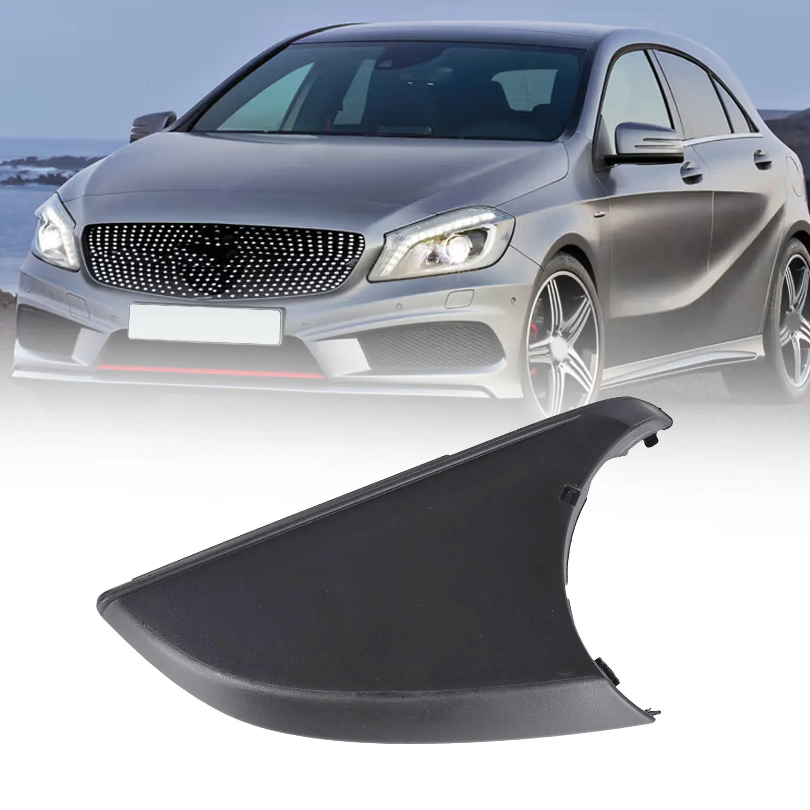 Black ABS Left Mirror Under Trim For Mercedes For W176 For W246 A1768100115 Quick Installation Non Deformation