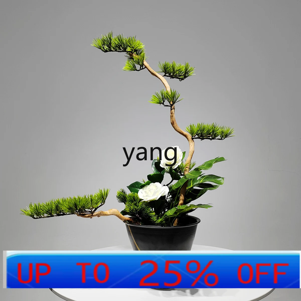 

Lmm New Chinese Welcome Pine Ornament Homestay Simulation Flower Art Green Plant Bonsai Ornament
