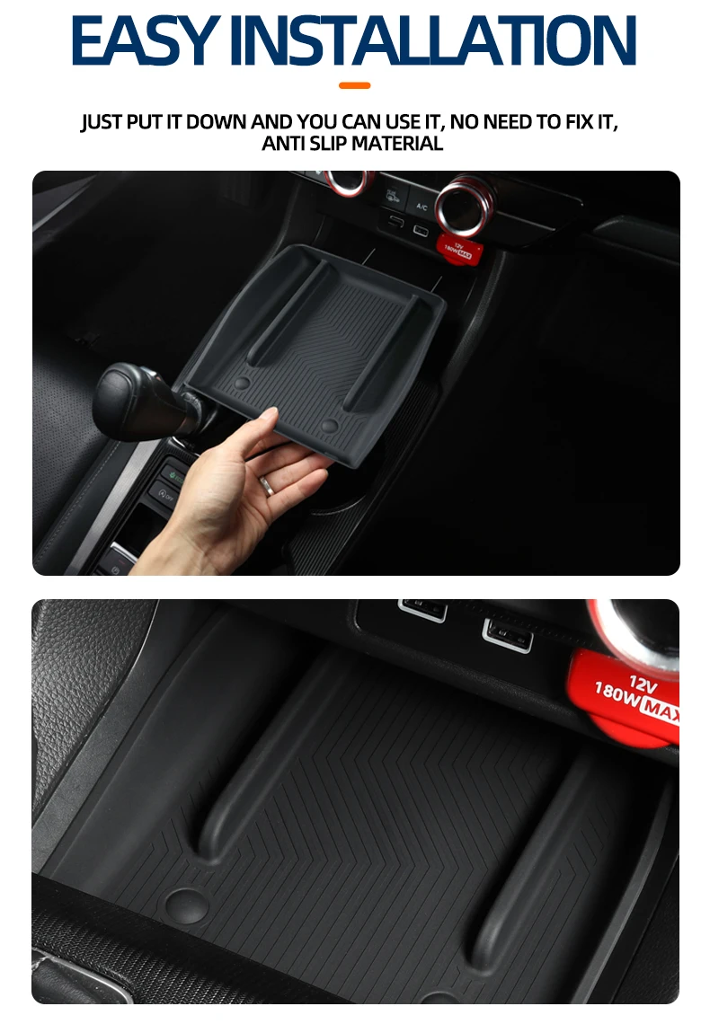 Für Honda 2022-2025 11. Generation Civic Drahtlose Silikon-Schutzauflage für Mittelkonsole – Detail 7