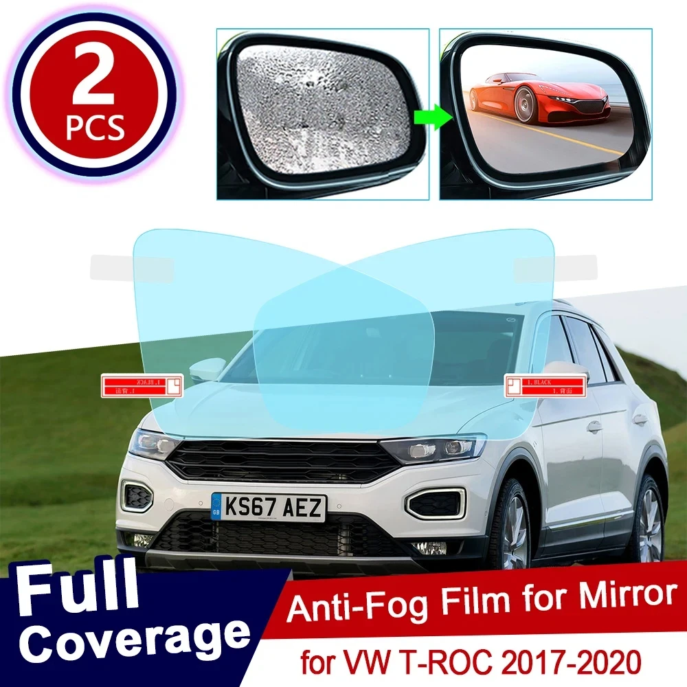 

Full Cover Rainproof Anti-Fog Films Rearview Mirror Clean Car Sticker Accessories For Volkswagen VW T-Roc 2017~2020 TRoc T Roc