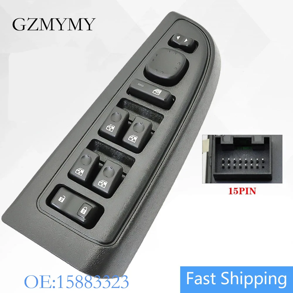 

Power Window Switch For Silverado GMC sierra Cadillac Models 2003-2006 Front Driver Door Window Control Switch 15883323