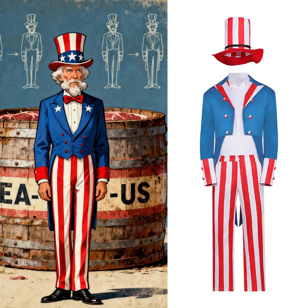 Conjunto de Traje a Rayas The Purge, Disfraz de Cosplay, Personaje de Película, Halloween, Disfraces, Ropa para el Día de la Independencia para Adultos Hombres