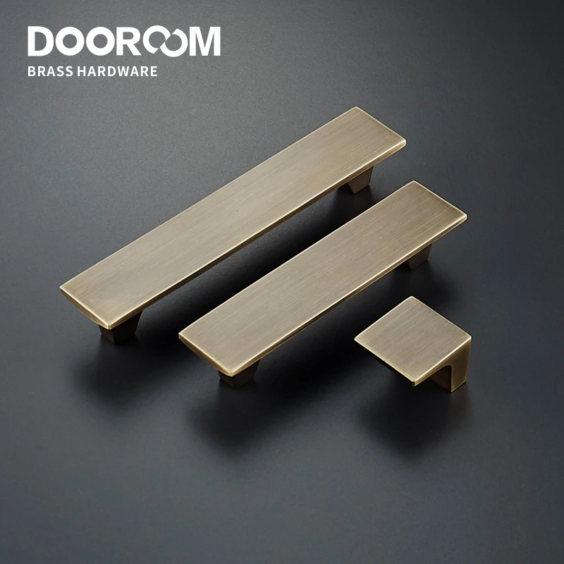 

Dooroom Brass Furniture Handles Modern Nordic Wardrobe Dresser Cabinet Cupboard Drawer Knobs Black/Silver/Bronze Pulls