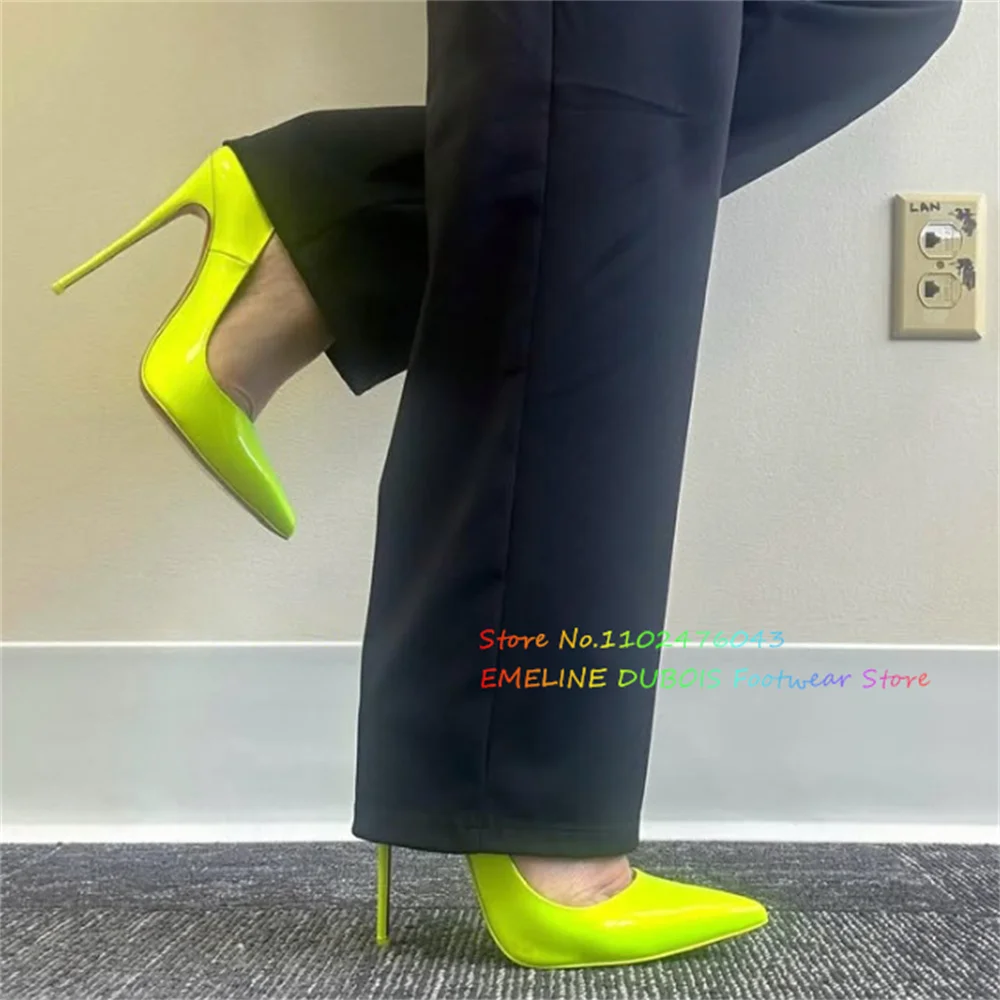 

Женские новые модные туфли-лодочки с острым носком, сексуальные, изумительные, зеленые, на шпильке, однотонные, больших размеров, для вечеринок, офиса, на высоком каблуке