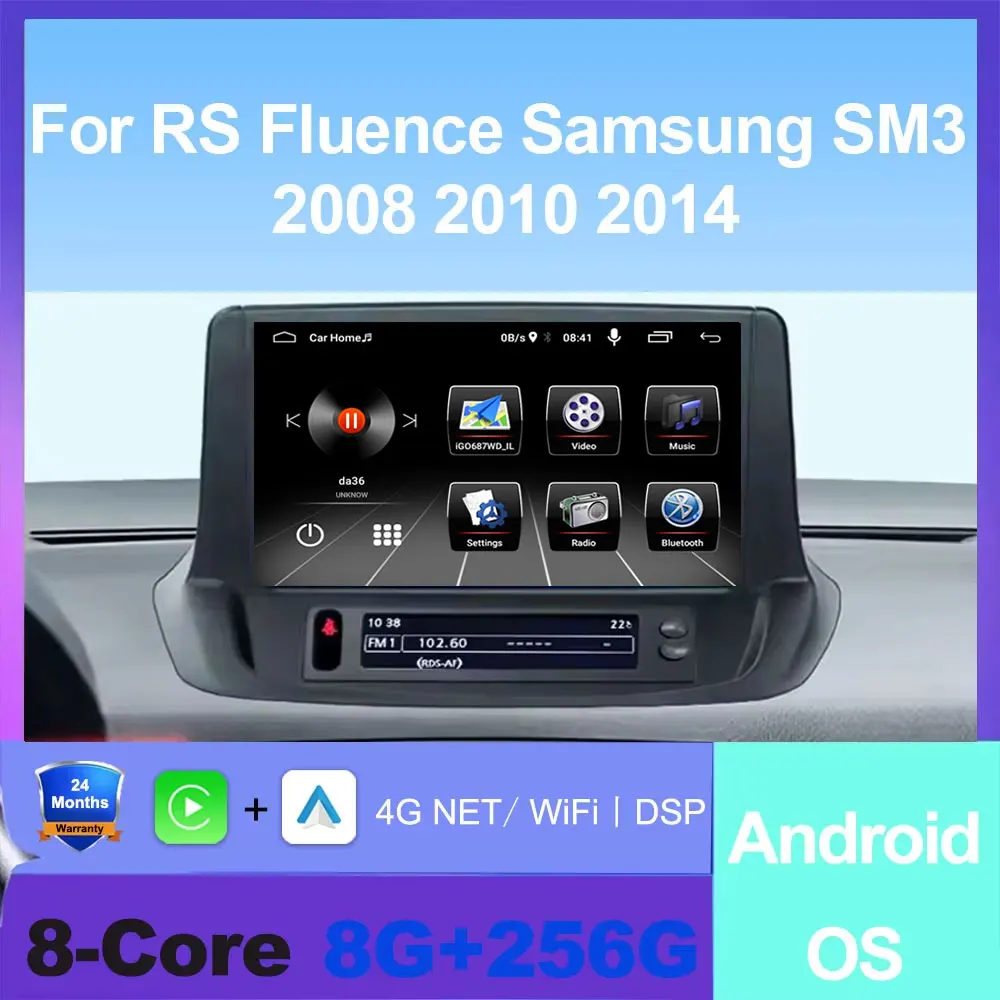 

Android OS For Renault Megane 3 RS Fluence Samsung SM3 2008 2010 2014 Android Car Radio Multimedia stereo Player Wireles CarPlay
