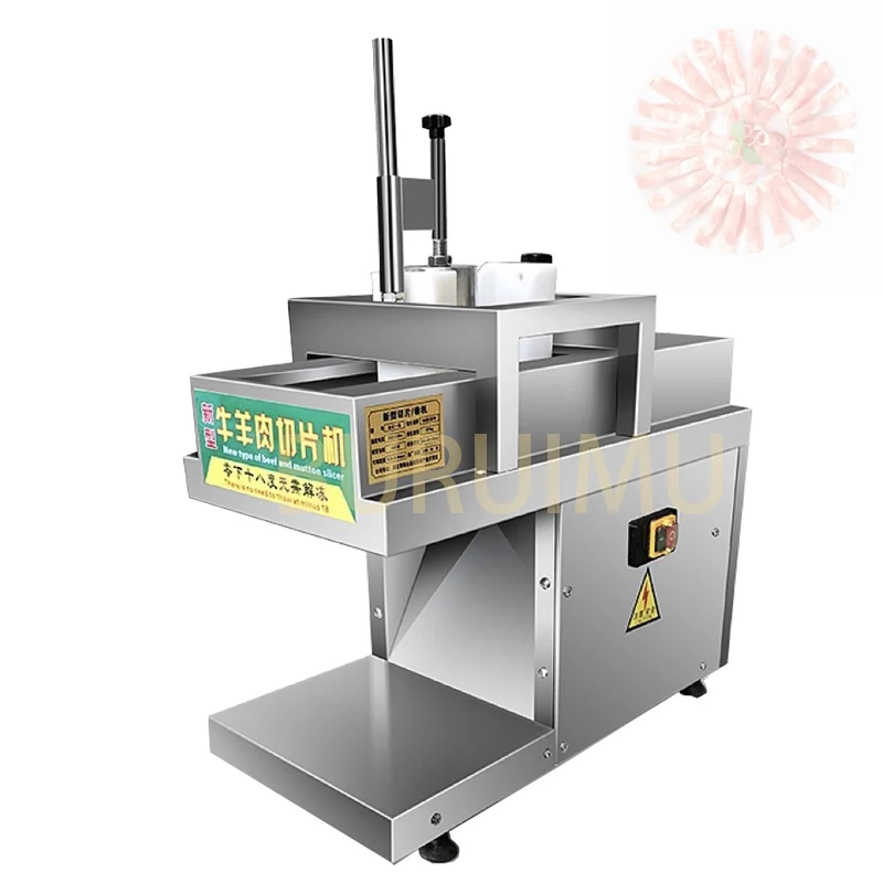 

Desktop Frozen Meat Cutting Machine Automatic Beef And Mutton Rolls Slicer Machine Electric Meat Slicer Food Processor