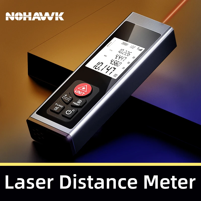 Mini Laser Distance Meter Rechargeable High Precision Multifunction Digital Lazer Tape Measuring Tools With Length-area-volum