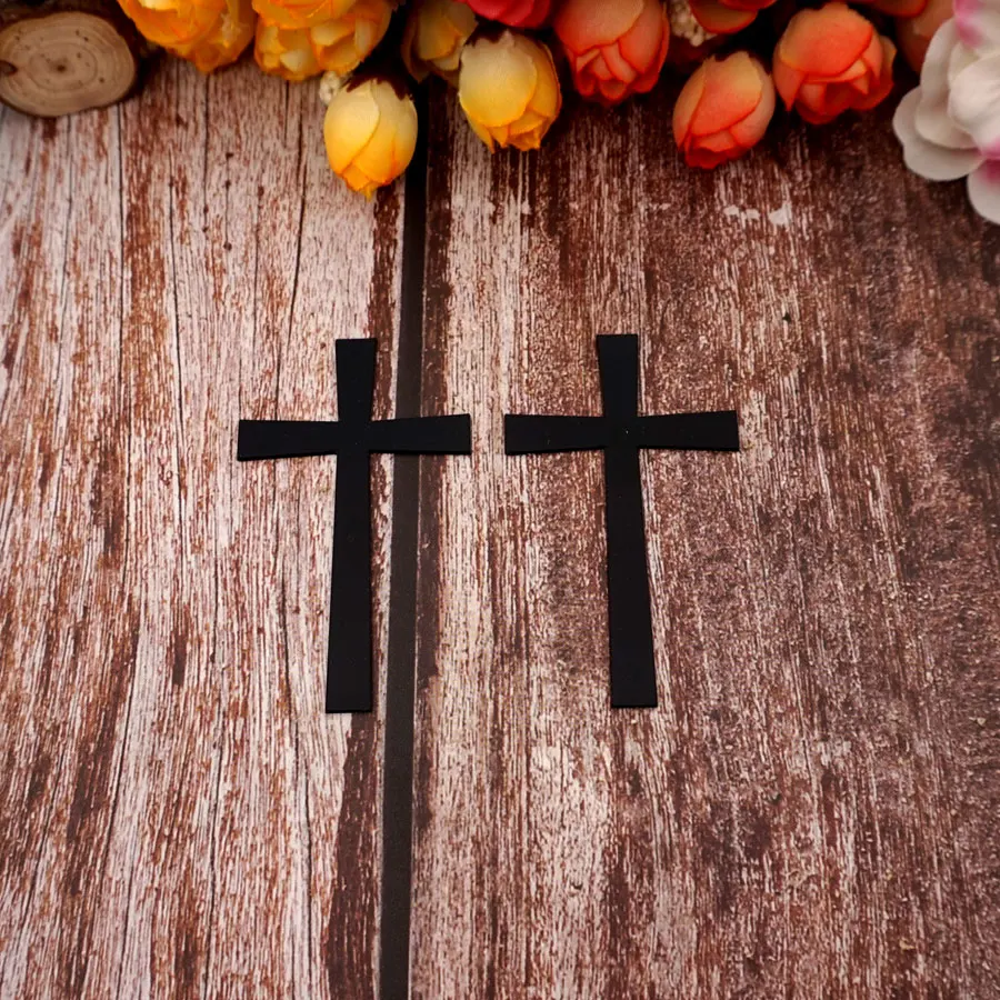 20pcs/lot Small Acrylic Gold Mirror Cross Silver Sticker 3D DIY Marriage Wall Crosses Home Decoration Guest Gift Accessories