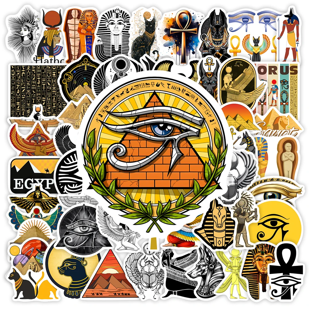 Egypt Stickers Pyramids Pharaohs DIY Toy Gift Decorative Decal for Scrapbook Journal Laptop Phonecase Luggage Bottle Waterproof