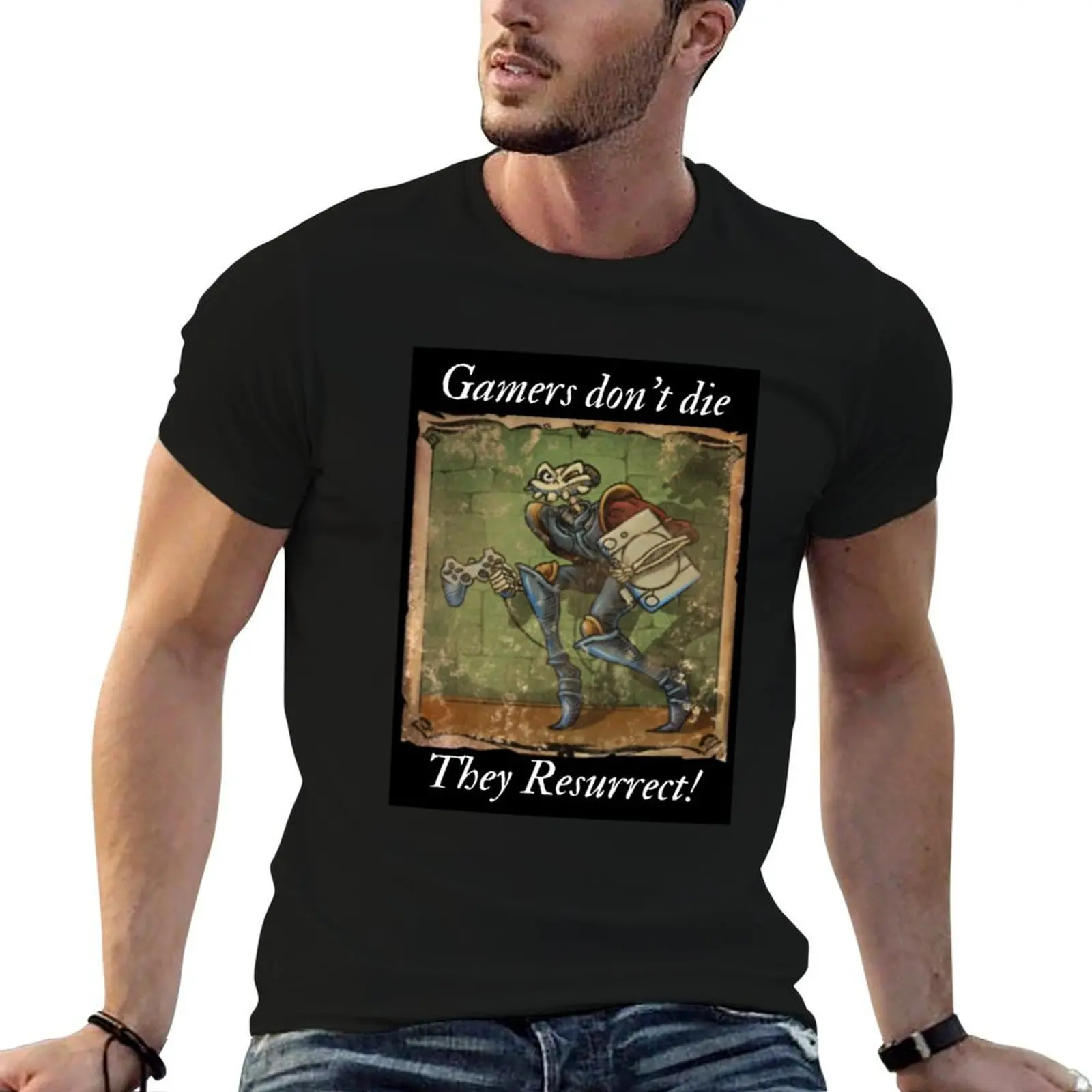 MediEvil - Les joueurs ne meurent pas, ils ressuscitent! T-shirt léger pour l'entraînement en salle de sport, fond noir