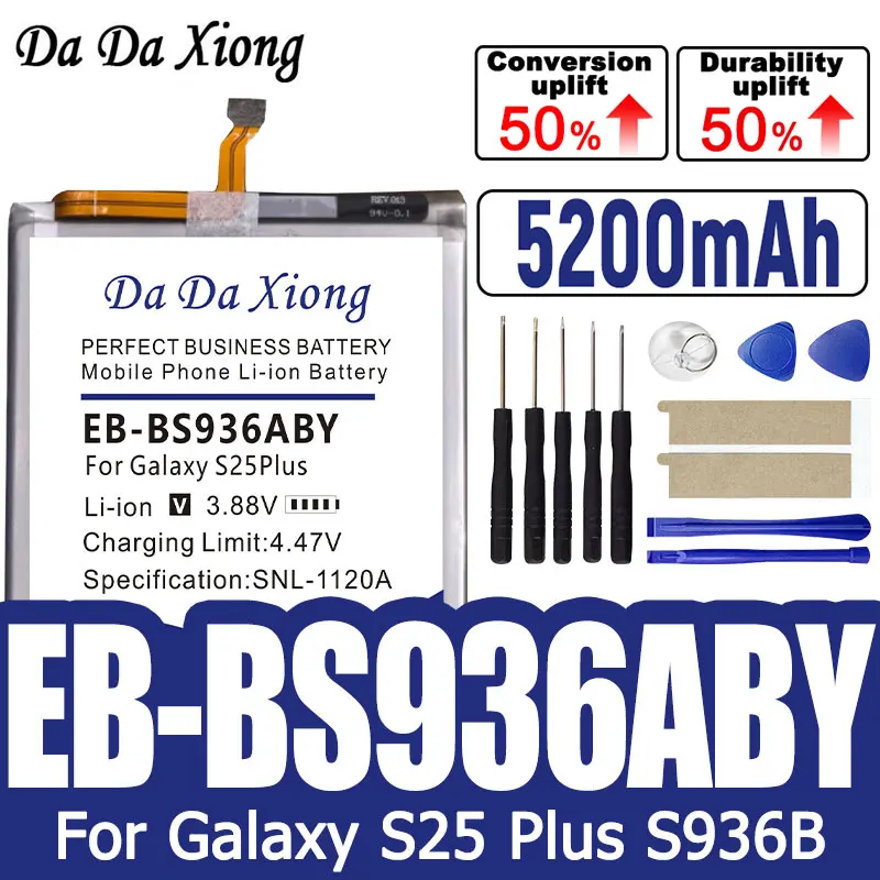 

3.88V 4500mAh EB-BS936ABY For Samsung Galaxy S25+ S25Plus S936B S936N S936E S936W S936U S9360 Battery + TOOLS
