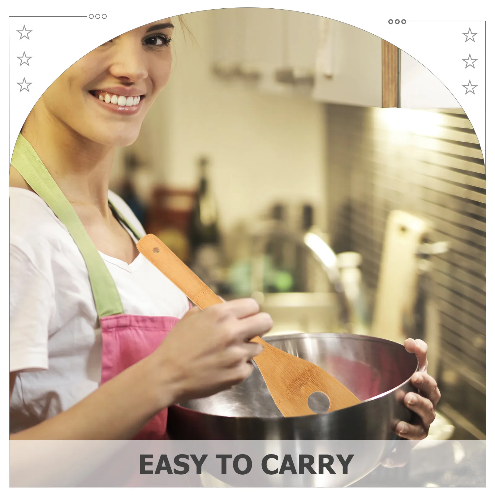 

3PCS Wooden Spoon Mixing Rod Egg Beater Stirring Kitchen Utensil Bamboo Maple Cooking Tool Portable Lightweight Modern