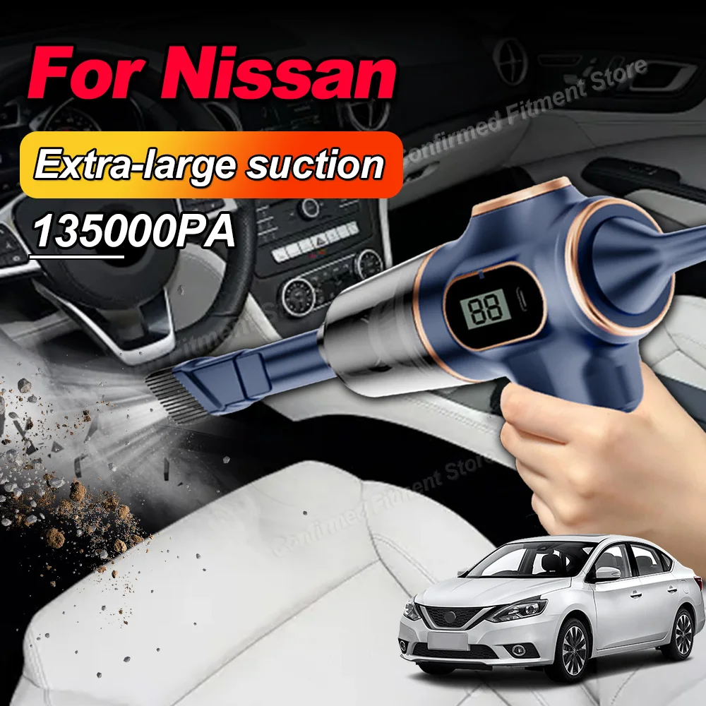 

135000 PA беспроводной автомобильный пылесос с сильным всасыванием, ручной автоматический пылесос для Nissan Versa Quest Kicks Armada Titan Pathfinder