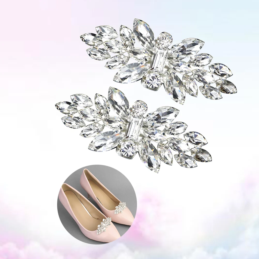 

Crystal Slipper Bride Wedding Ceremony Decorations Rhinestone Accessories DIY Shoe Clips