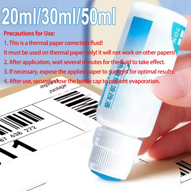 Portable Thermal Paper Correction Fluid Fast-Drying Anti Peep Identity Information ID Info Privacy Protector Quick Eraser Covera