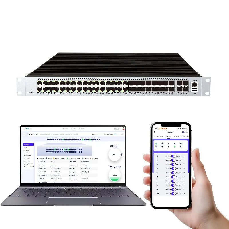 

CF-CIS5620L-4X32P16S 52 Port Industrial L3 POE Cloud Management Switch 10/100/1000Mbps SNMP QoS 176Gbps Supports