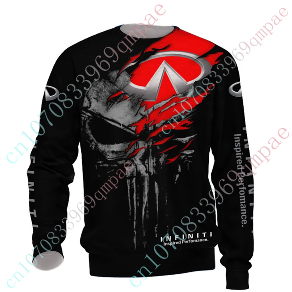 Infiniti-Sudadera informal de gran tamaño para hombre y mujer, camiseta de Anime de manga larga con cuello redondo 3D, ropa Unisex con logotipo personalizado