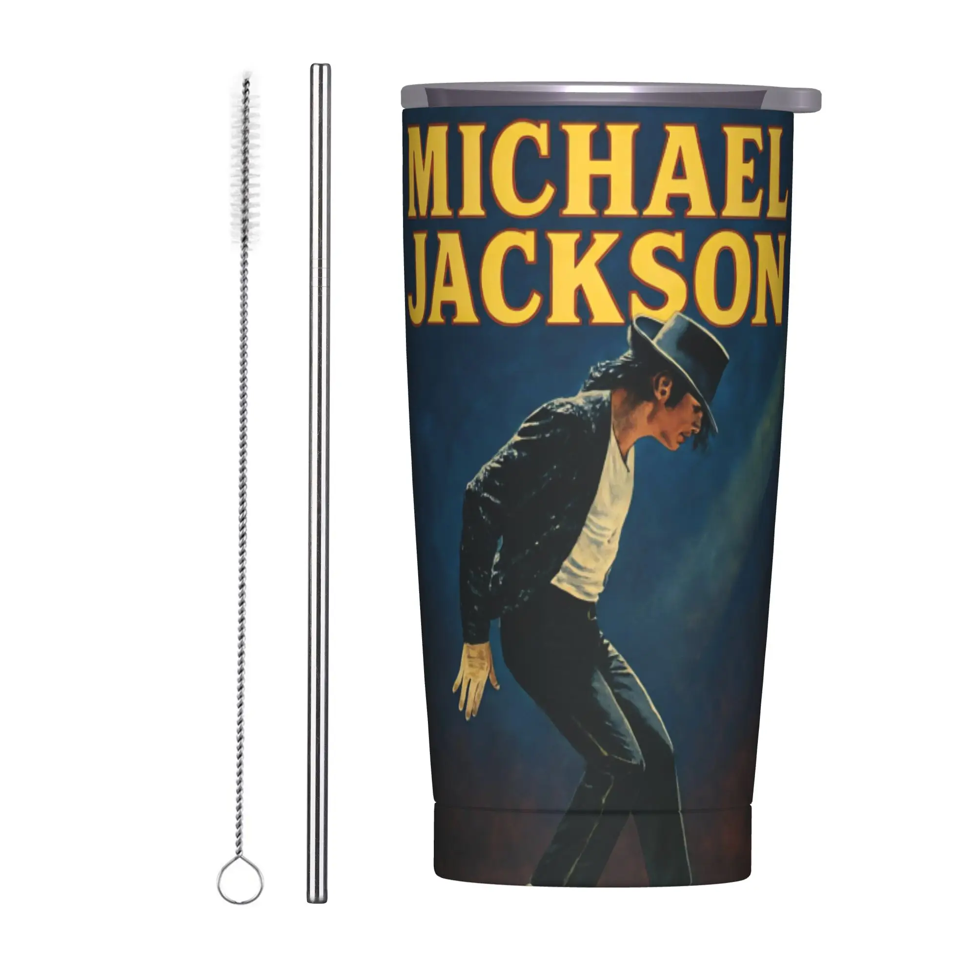 Singer Michael Jacksons MJ Tour 2026 Tumbler Vacuum Insulated  Coffee Cups Vacuum Flask Travel Outdoor Mugs Spill Proof 20oz