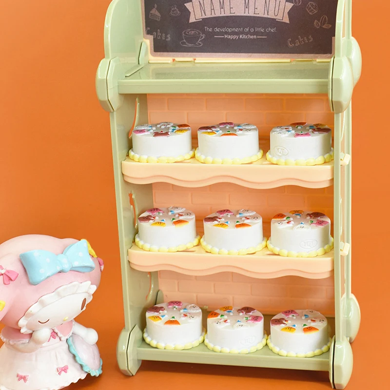 Dollhouse Mini Cartoon Three-dimensional Birthday Cake Model Dolls House Home Decoration