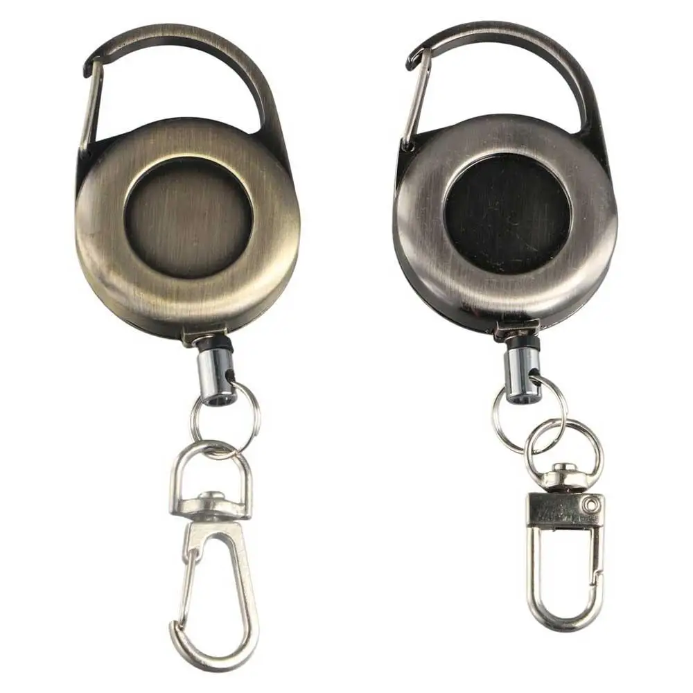 

Key Ring Clips Badge Reel Clip Silicone Lanyard Anti-Lost Telescopic Pull Buckle Pull Buckle Retractable Lanyards Badge Holder