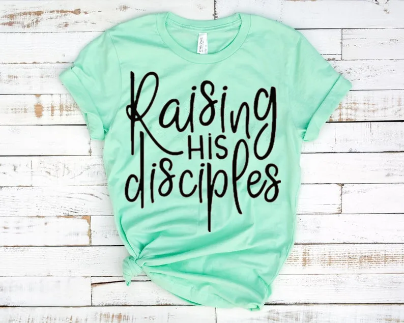 Raising His Disciples Christian Faith Religious Jesus Easter He has Faith Verse Shirt Short Sleeve Top Tees O Neck Drop Shipping