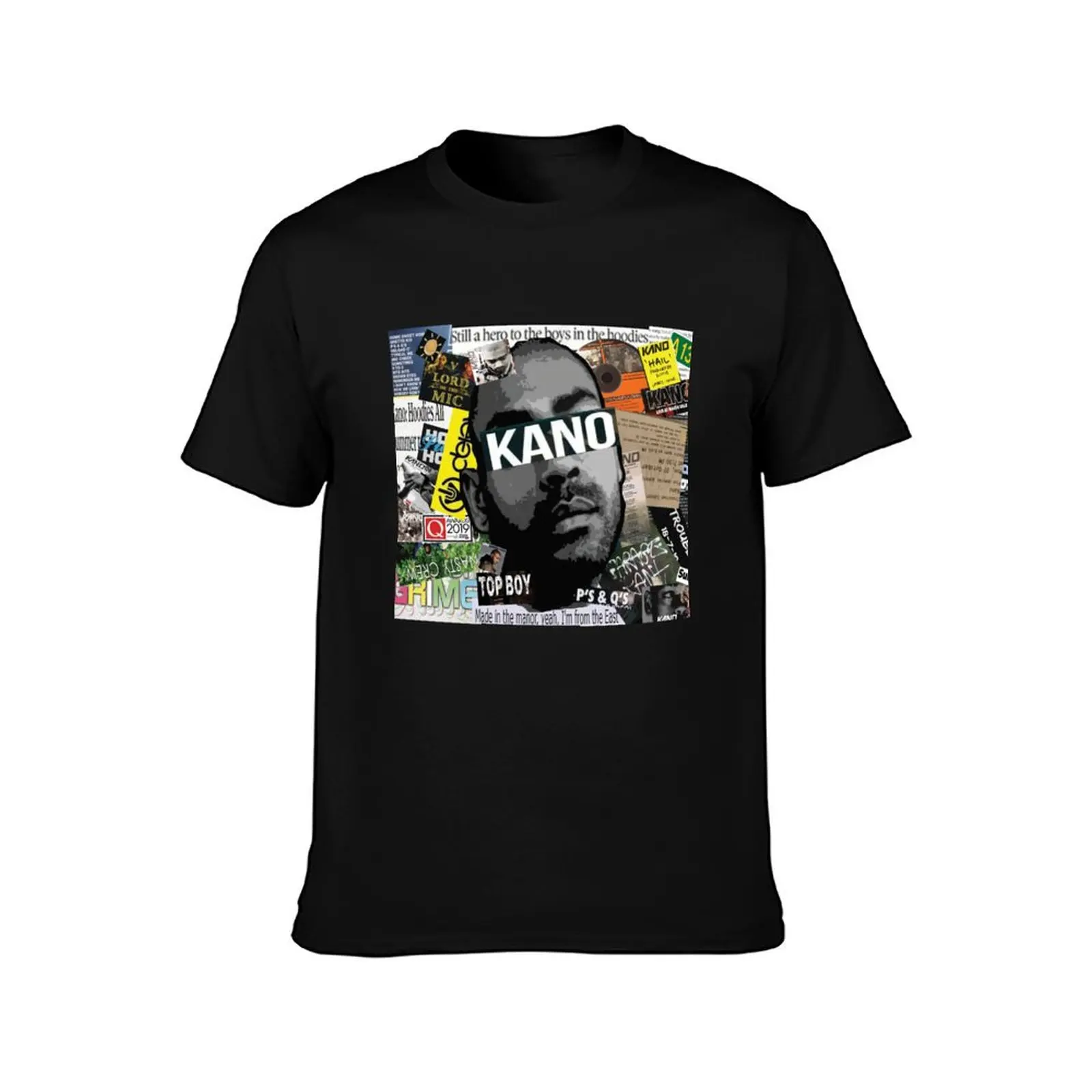 Kano Scrapbook T-Shirt Summer Casual Cotton Tee Oversized Streetwear Tops Vintage Graphic Print Loose Fit Short Sleeve