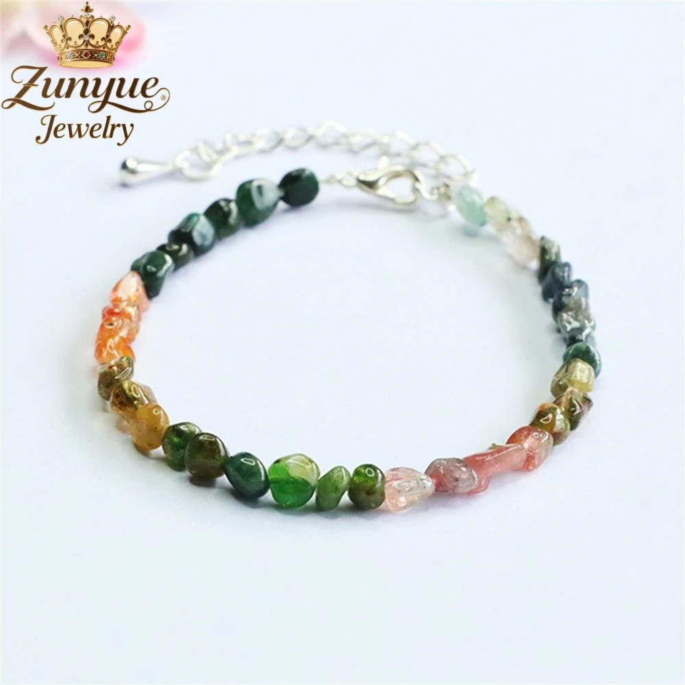 

Natural Rainbow Tourmaline Crystal Bracelet Luxury Quality Jewelry Fashion Jewelry Exquisite Elegant Charms Popular Young Gift
