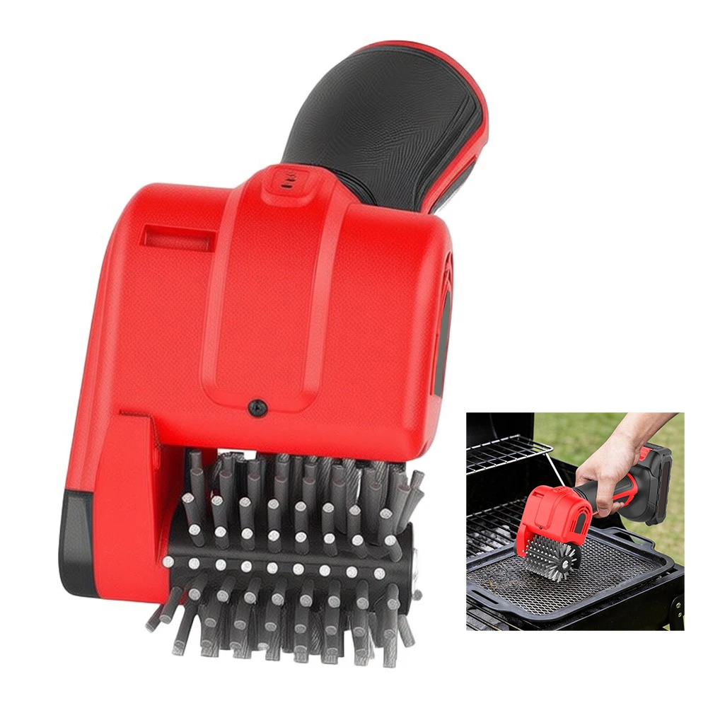 12V Cordless Electric Grill Brush For BBQ Cleaning With Stainless Steel Bristles And Waterproof Design For Outdoor Use