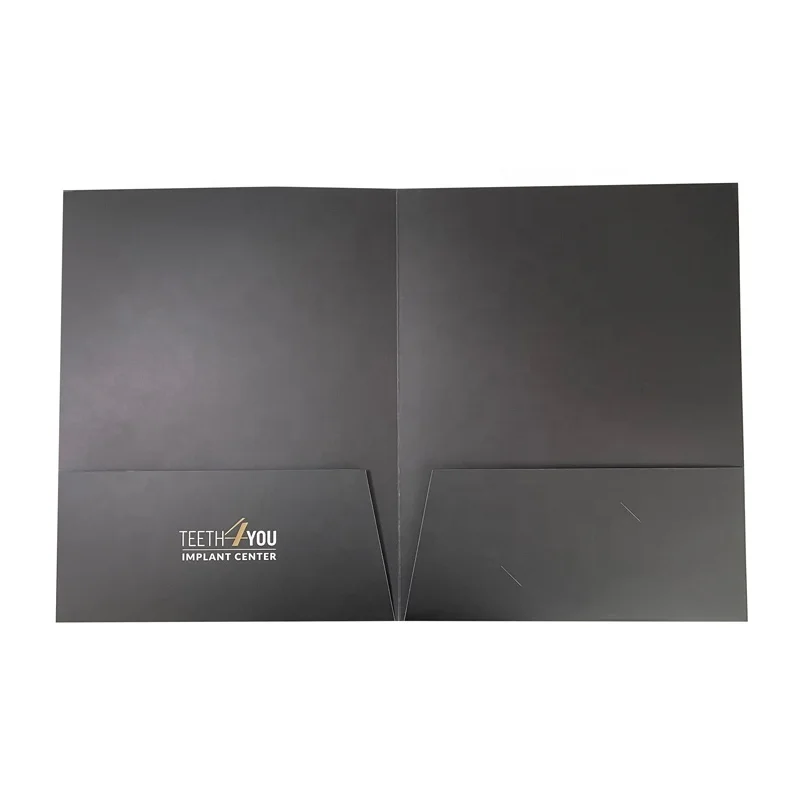 custom 100pcs a lot paper folder printing A4 size Free Sample  Logo Personalize Business School  Presentation Document Paper Fil