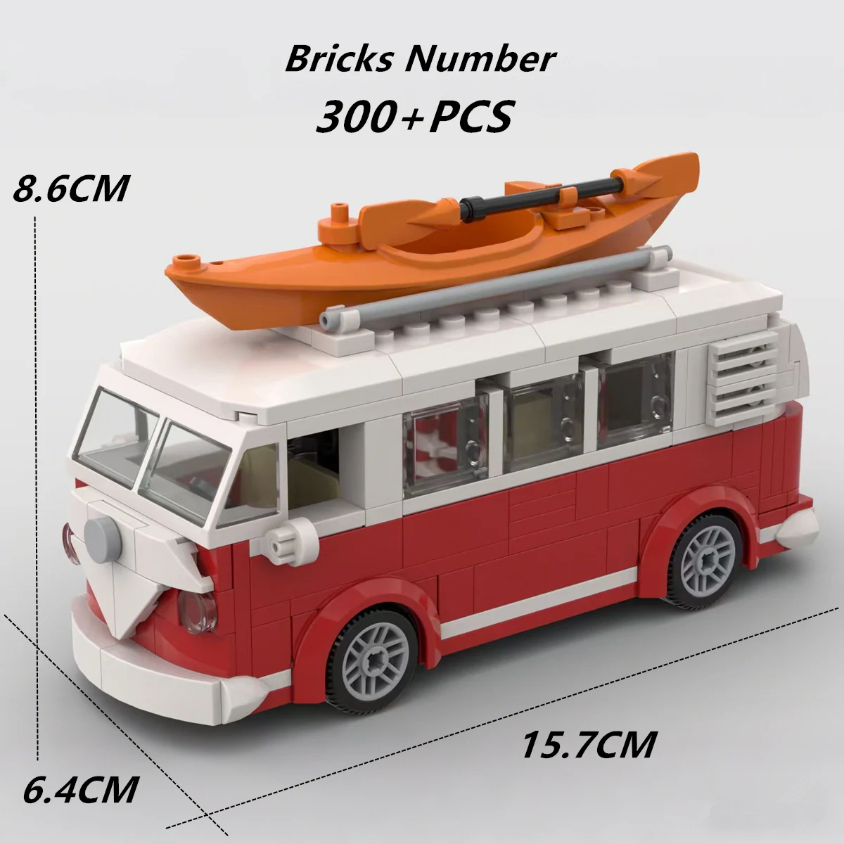 MOC Technical T1 Building Blocks Van Vehicle  Model Camper Car Toys For Toy Gifts City Car Bricks