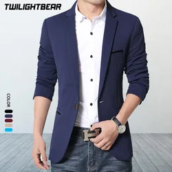 New Mens Casual Blazers Autumn Spring Fashion Slim Suit Jacket Men Blazer Masculino Clothing Vetement Homme 5XL A2F1415