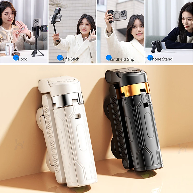 Bluetooth Selfie Stick Ultra-mini Universal Foldable Travel Portable Floor Mobile Phone Quadrupod 360 Degrees Rotation