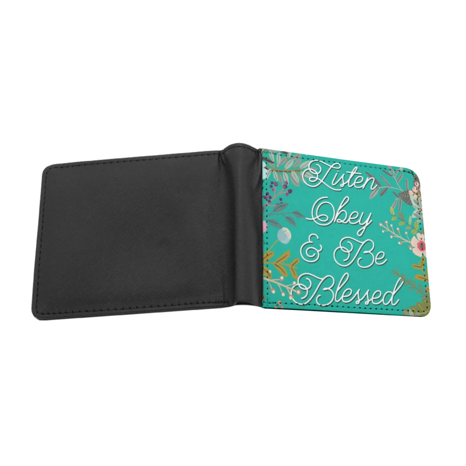 Listen And Be Blessed Men's Wallet Pu Leather Wallet Multifunction Credit Card Purse Listen And Be Blessed Jw Jw Arts And