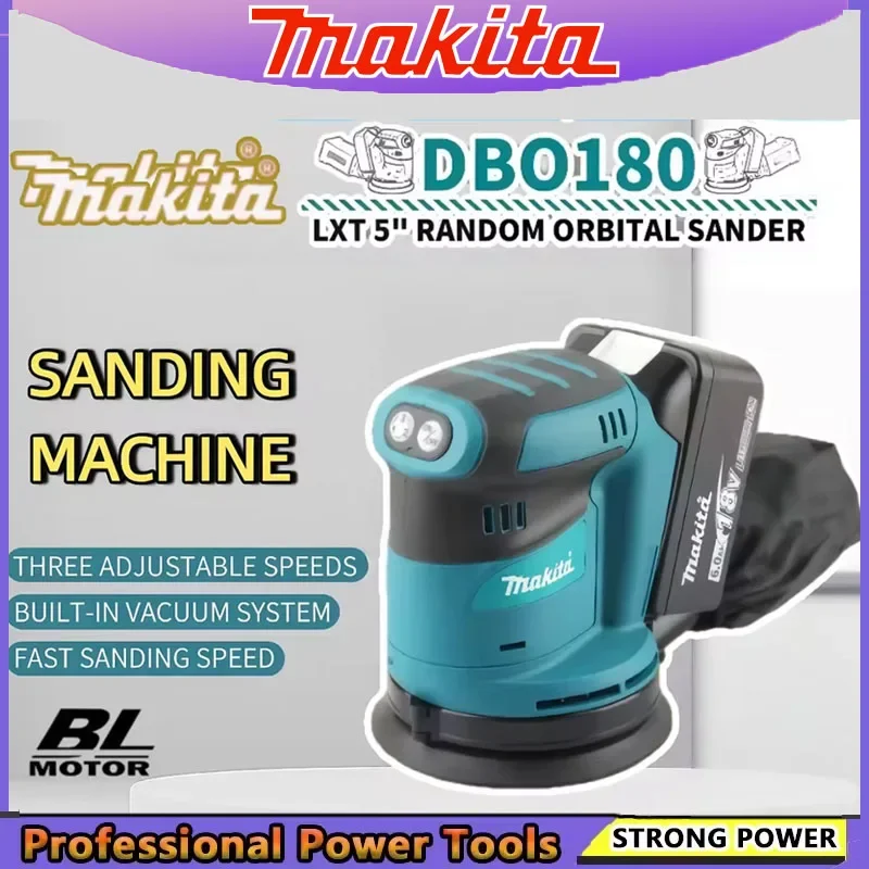 

Makita DBO180Z 18 В бесщеточный аккумуляторный диск случайный орбитальный шлифовальный станок деревообрабатывающий шлифовальный шпатлевка полировка голый инструмент