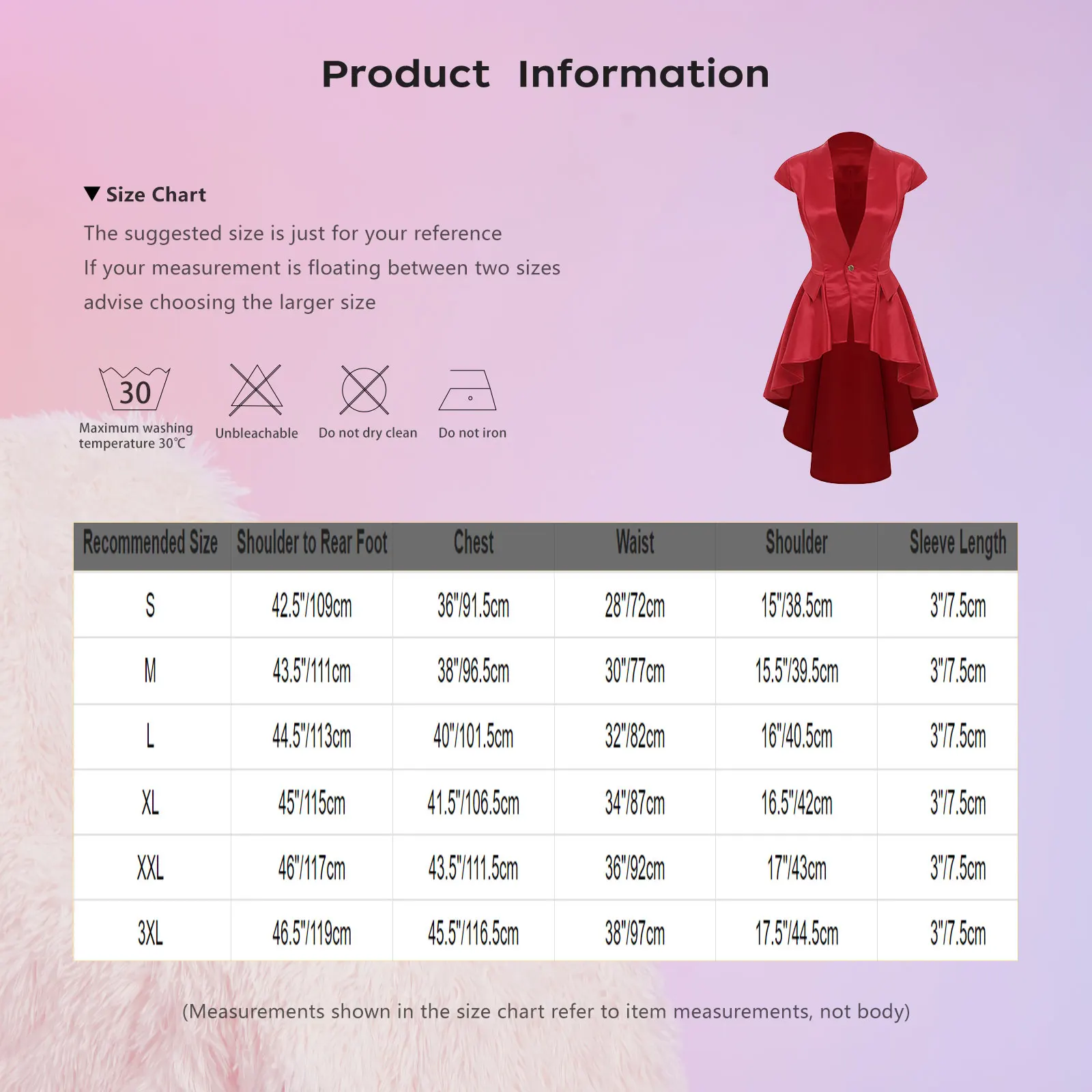 Womens Medieval Gothic Steampunk Sleeveless Jacket Renaissance Victorian Deep V Neck Button Tail Coat Jacket Halloween Costume view 6